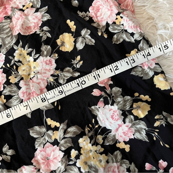 Wallflower Floral Slip Mini Dress | Adjustable Strap V-Neck Ruffle Hem Rayon NWT - Picture 10 of 14